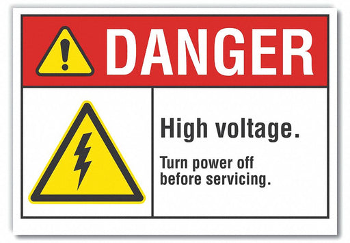 Danger Sign 7 inx10 in Non-PVC Polymer