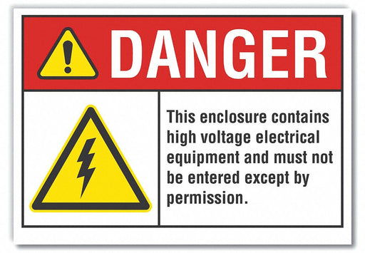 Danger Sign 7 inx10 in Non-PVC Polymer