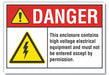 High Voltage Danger Rflctv Label 5inx7in
