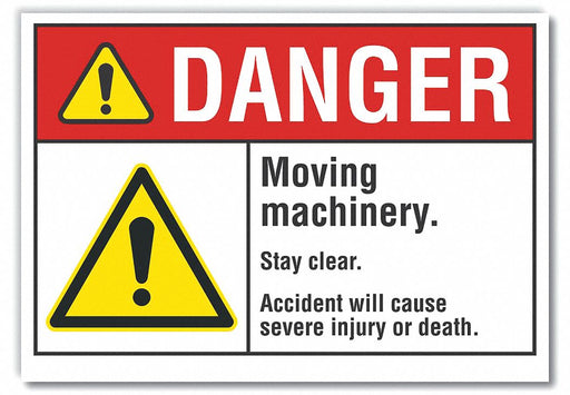 Danger Sign 7 inx10 in Non-PVC Polymer