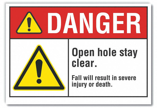 Danger Sign 10in x 14in Non-PVC Polymer