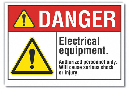 Danger Sign 7 inx10 in Non-PVC Polymer