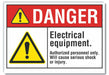 Elec Equip Danger Lbl 5x7in Polyester