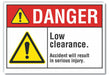 Low Clearnce Danger Lbl 10x14in Polyest