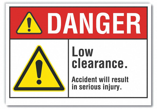 Danger Sign 7 inx10 in Non-PVC Polymer