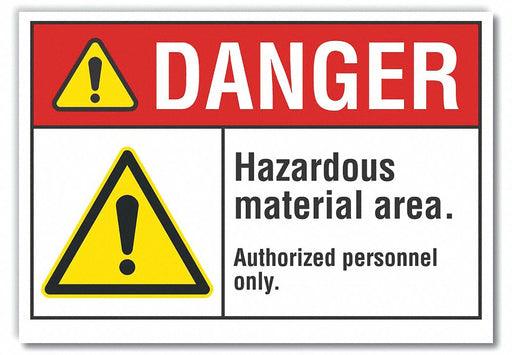 Danger Sign 7 inx10 in Non-PVC Polymer