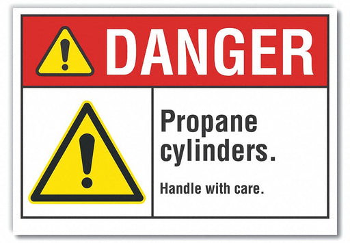 Danger Sign 7 in x 10 in Non-PVC Polymer