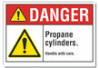 Propane Danger Rflct Label 5 in x 7 in