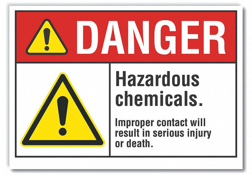 Danger Sign 10in x 14in Non-PVC Polymer