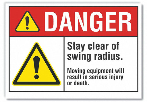 Danger Sign 7 inx10 in Non-PVC Polymer