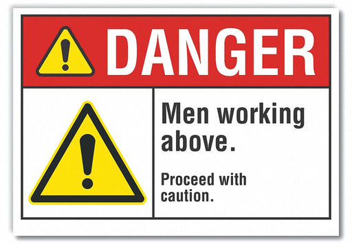 Danger Sign 7 inx10 in Non-PVC Polymer