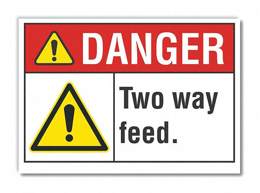 Danger Sign 7 in x 10 in Non-PVC Polymer