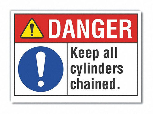 Danger Sign 7 in x 10 in Non-PVC Polymer