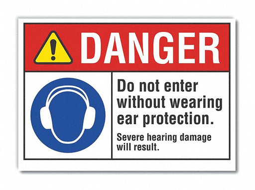 Danger Sign 7 inx10 in Non-PVC Polymer