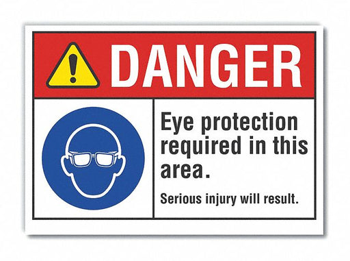 Danger Sign 7 in x 10 in Non-PVC Polymer