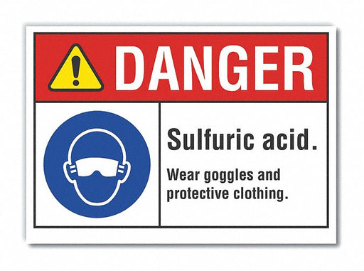 Danger Sign 7 in x 10 in Non-PVC Polymer