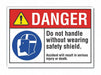 Danger Sign 10in x 14in Non-PVC Polymer