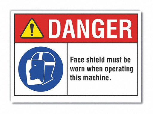 Danger Sign 7 inx10 in Non-PVC Polymer