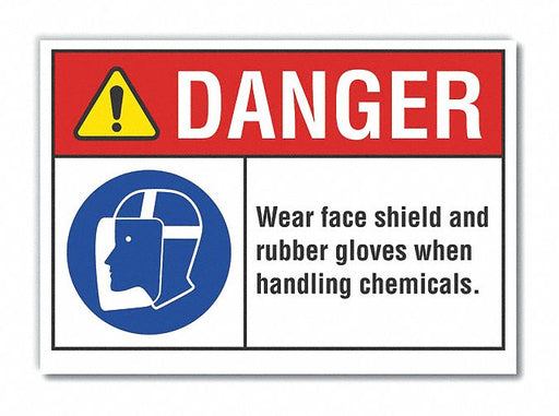 Danger Sign 7 inx10 in Non-PVC Polymer
