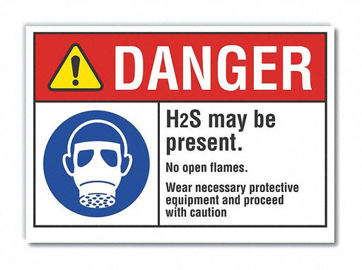 Danger Sign 7 in x 10 in Non-PVC Polymer