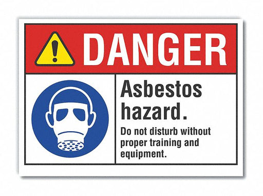 Danger Sign 7 in x 10 in Non-PVC Polymer