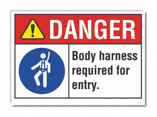 Danger Sign 7 inx10 in Non-PVC Polymer