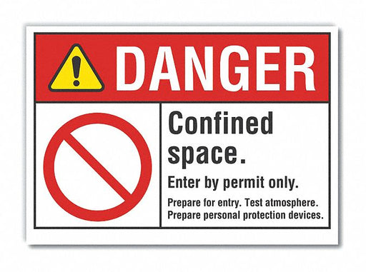 Danger Sign 7 inx10 in Non-PVC Polymer