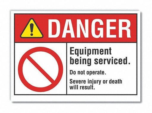 Danger Sign 7 in x 10 in Non-PVC Polymer