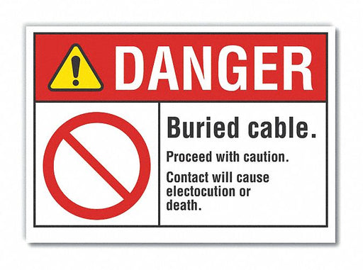 Danger Sign 7 in x 10 in Non-PVC Polymer