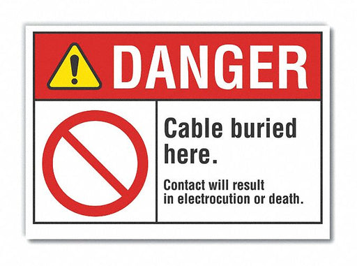 Danger Sign 7 in x 10 in Non-PVC Polymer