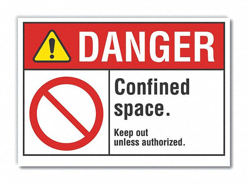 Danger Sign 7 in x 10 in Non-PVC Polymer
