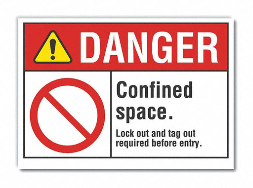 Danger Sign 7 in x 10 in Non-PVC Polymer