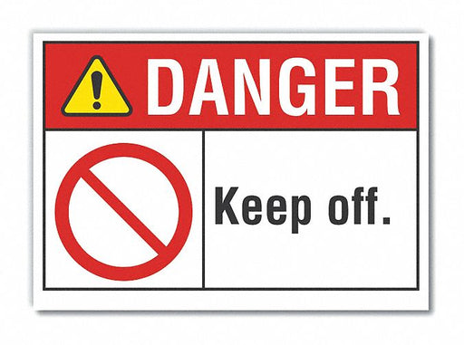 Danger Sign 10inx14in Non-PVC Polymer