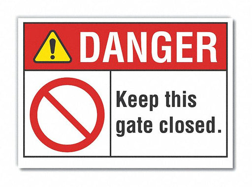 Danger Sign 10 x 14 in Non-PVC Polymer