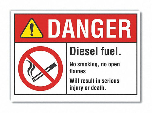 Danger Sign 10inx14in Non-PVC Polymer
