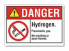 No Smoking Danger Rflct Lbl 10inx14in