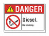 Danger Sign 7 inx10 in Non-PVC Polymer