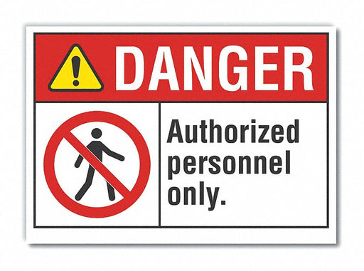Danger Sign 7 inx10 in Non-PVC Polymer