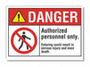 Auth Person Rflct Label 5 in x 7 in