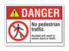 Pedestrian Traffic Danger Lbl 5x7in