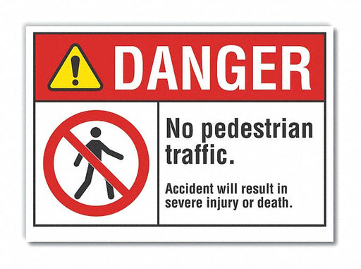 Eco-Decal Pedestrian Traffic 7inx10 in