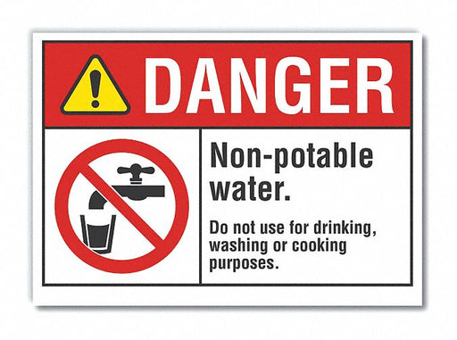 Danger Sign 7 inx10 in Non-PVC Polymer