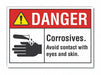 Corrosive Mtrl Danger Lbl 5x7in