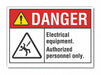 Elec Equip Danger Rflct Lbl 3.5x5in