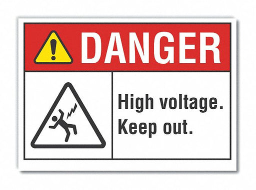 Danger Sign 7 inx10 in Non-PVC Polymer