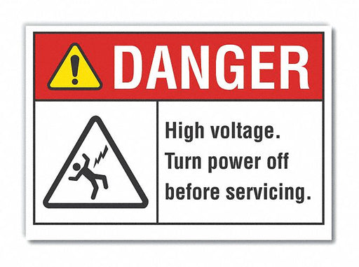 Danger Sign 10inx14in Non-PVC Polymer