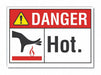 Hot Surface Danger Rflctv Labl 3.5inx5in