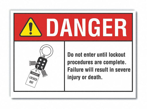 Danger Sign 7 inx10 in Non-PVC Polymer