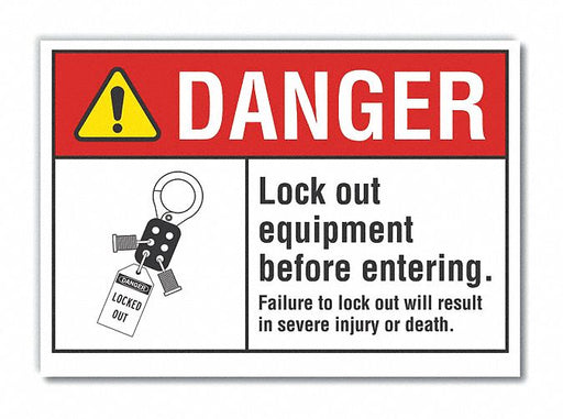 Danger Sign 7 inx10 in Non-PVC Polymer