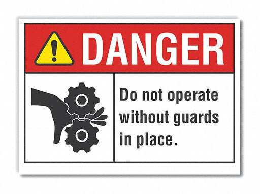 Danger Sign 7 in x 10 in Non-PVC Polymer